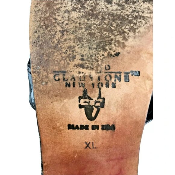 Amy Jo Gladstone New‎ York Womens Black Cross Strap Slides Sandals Size US XL - Picture 9 of 9